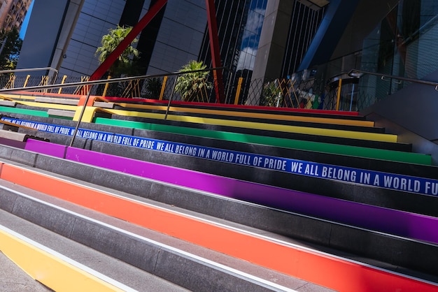 SYDNEY AUSTRALIA MARCH 4 Building detail during Sydney WorldPride in Sydney New South Wales Australia on March 4th 2023