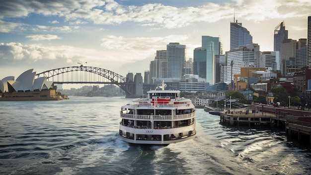 Sydney cbd from ferry boat