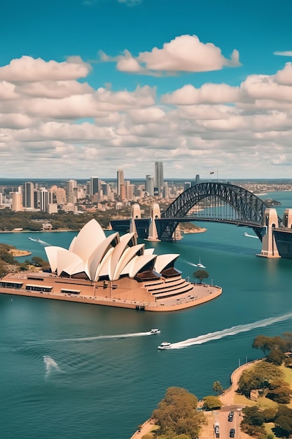 Sydney Harbour Bridge en het Sydney Opera House