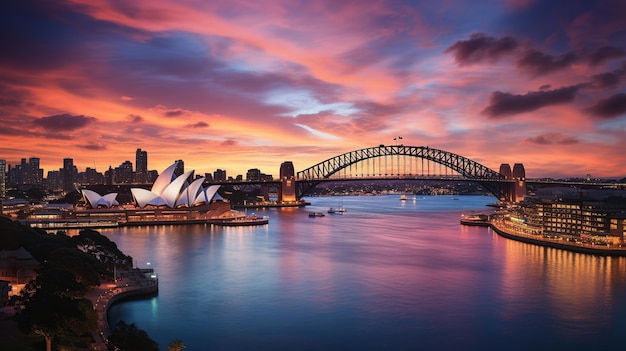 Sydney Harbour at sunset