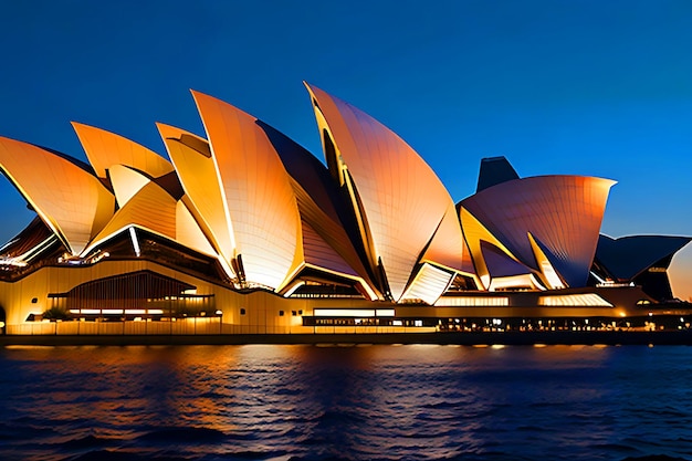 Sydney Opera House Imagine View different colors lighting Sydney Australia