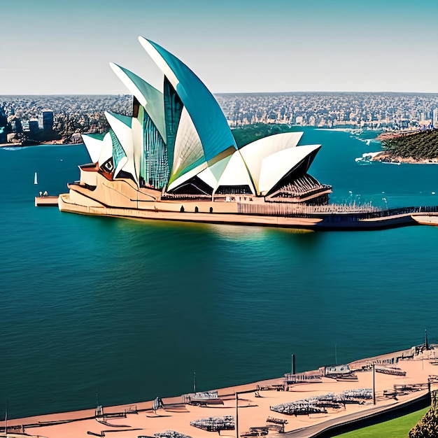 시드니 오페라 하우스 (Sydney Opera House) 는 시드니 하버 (Sydney Harbour) 에 위치해 있으며, 인공지능 (AI) 에 의해 만들어졌다.