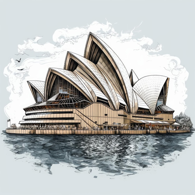 Photo sydney opera house vector illustration