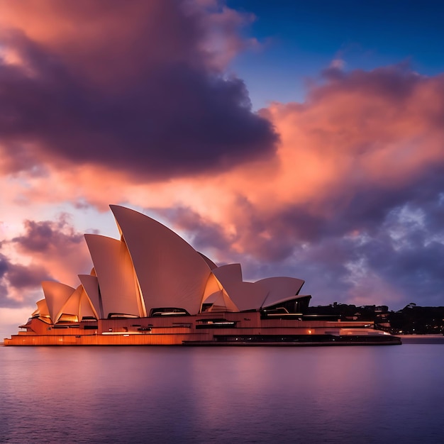 Sydney Opera House with cloud Sydney Opera House Generative Ai