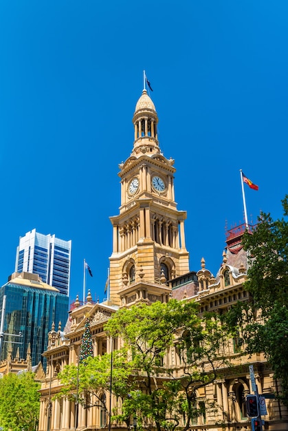 The sydney town hall in australia, new south wales