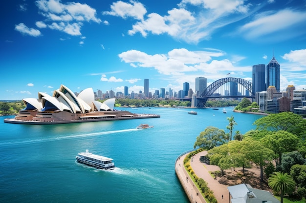 Sydneys iconic skyline and tourist attractions