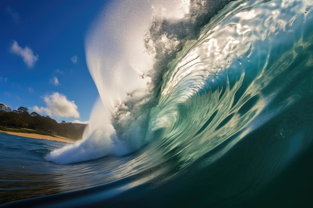 Photo sydneys underwater wave vortex