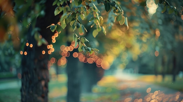 Sylvan Elegance Blurred Foliage and Park Bokeh