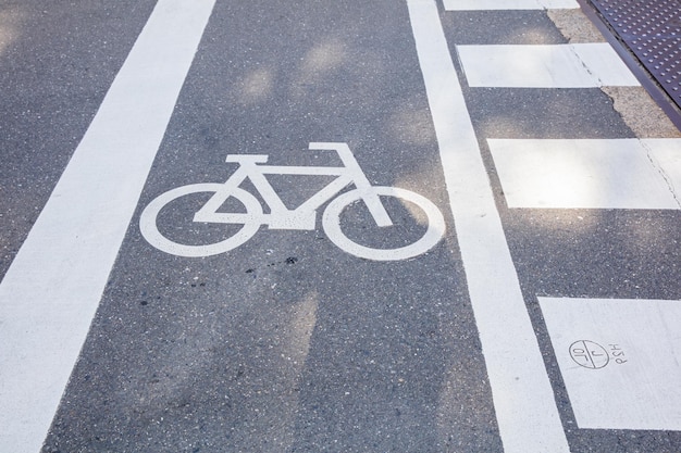 symbol of Bicycle Lanes in Park