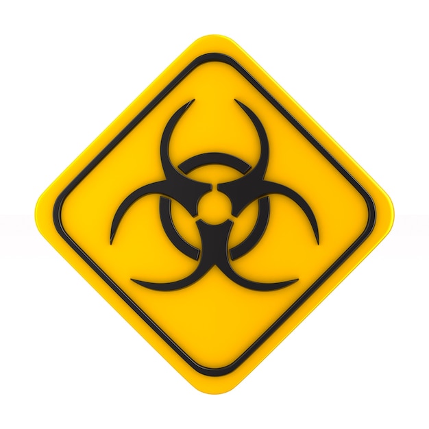 Symbol biohazard on white.