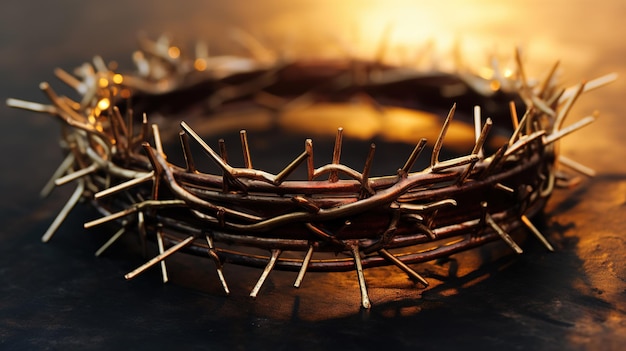 A Symbol of Faith and Sacrifice The Crown of Thorns of Jesus Generative AI