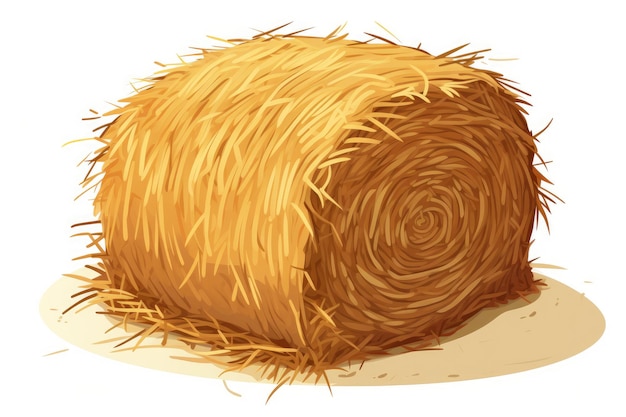 Photo symbol of harvest time haystack dried grass pile of hay