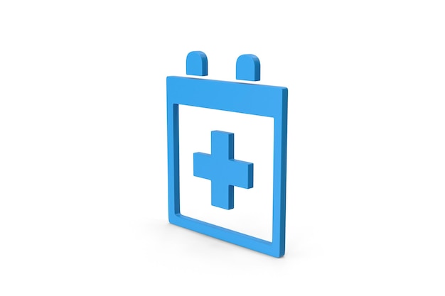 Photo symbol medical calender blue