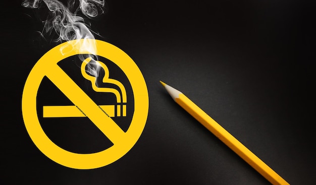 Символ знака зоны для некурящих Концепция здорового образа жизни