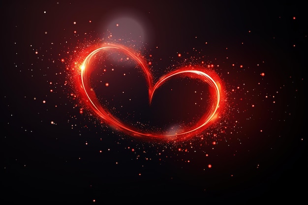 Symbol of romance and love Red heart abstract background congratulations