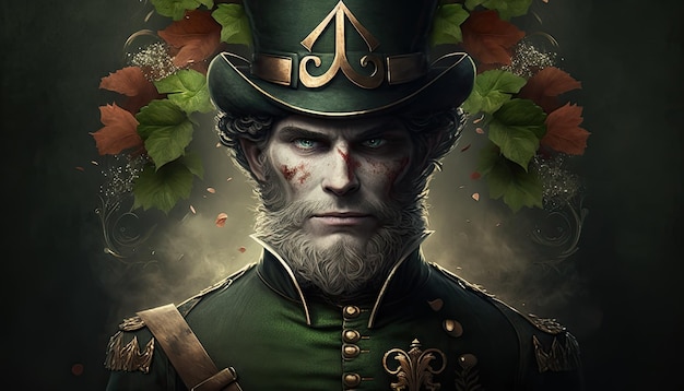 Symbol of Saint Patrick's day Green irish luck Generative AI