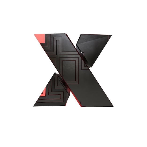 Foto simbolo di x su sfondo bianco