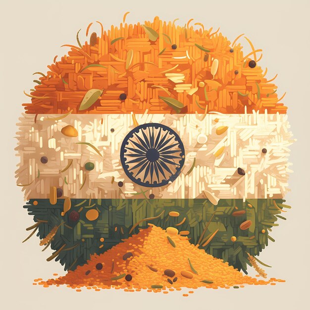 Symbolic Indian Flag Artwork