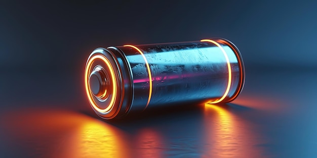 Photo symbolic representation of a fully charged battery representing electrical energy and power source