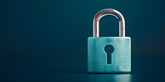 symbolic representation of secure lock representing robust data encryption protocols in network concept data encryption network security robust protocols secure lock symbolic representation