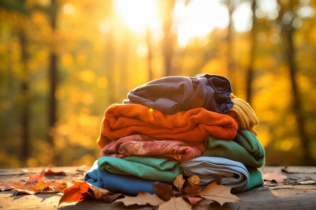 Photo symbolic representation of washing and cleanliness through a heap of dirty laundry