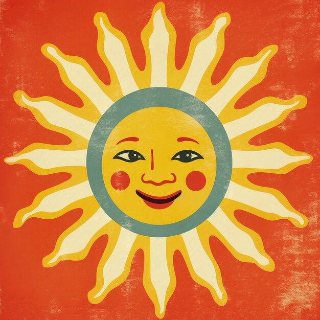 Photo a symbolic sun illustration