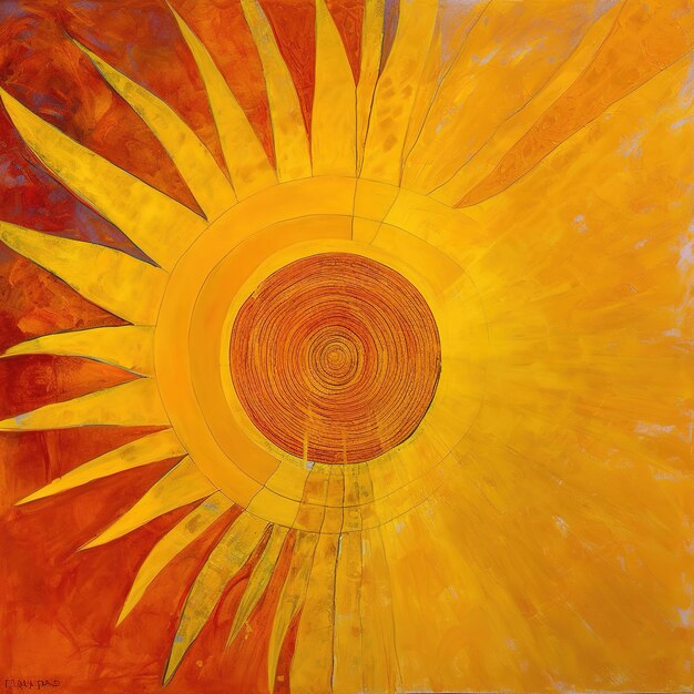 A symbolic sun illustration