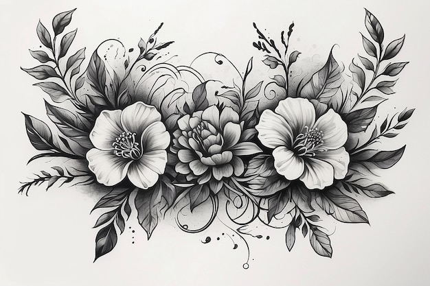 Symbolic Tattoo Concept Cockscomb Flower Design