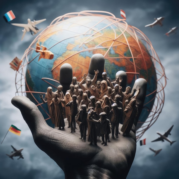 Symbolische dag van internationale migranten en mensenrechten ontwerp afbeelding voor social media post