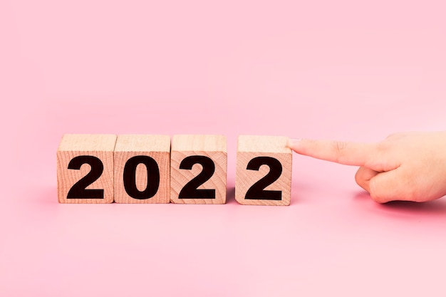 symbolize the change from 2021 to the new year 2022 2022 happy new year concept