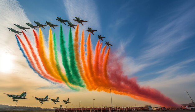 Symbolizing india republic days aerial salute generated by artificial intelligence