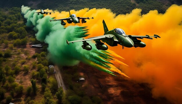 Photo symbolizing india republic days aerial salute generated by artificial intelligence