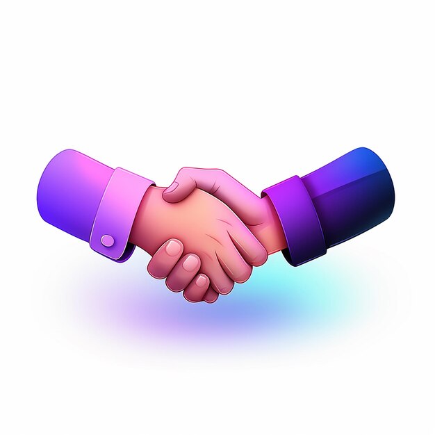 Foto simbolizzazione della partnership handshake icon concept