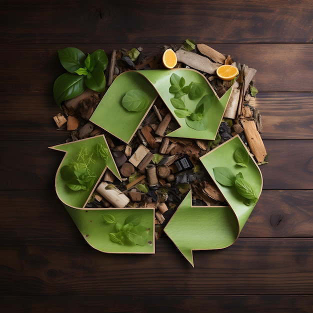 Концепция логотипа, символизирующего устойчивость переработки