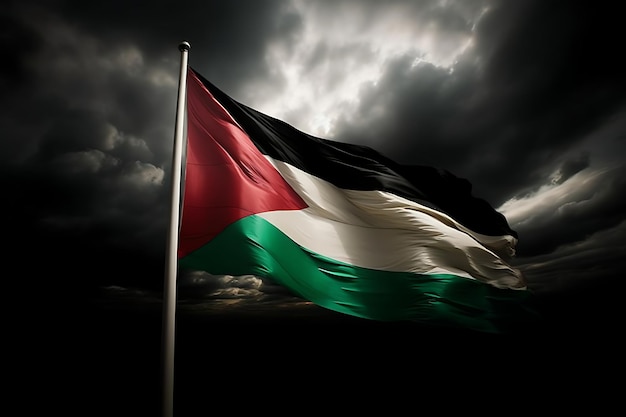 Symbool van identiteit, de Palestijnse vlaggen kleuren de Palestijnse vlag