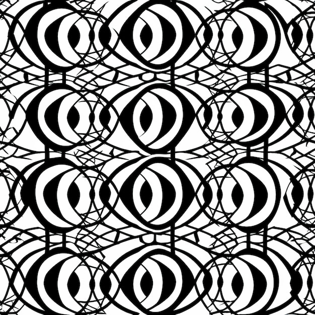 Photo symetrical black and white circele pattern