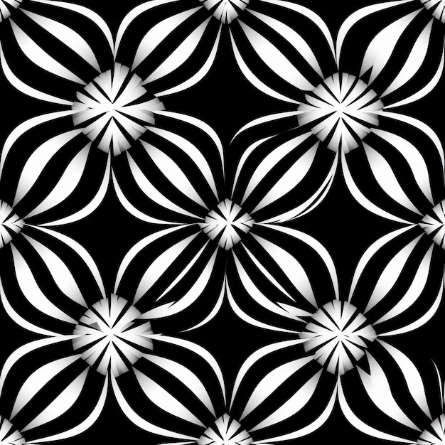 Photo symetrical black and white circele pattern