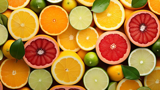 A symmetrical arrangement of sliced citrus fruits creating a visually pleasing pattern