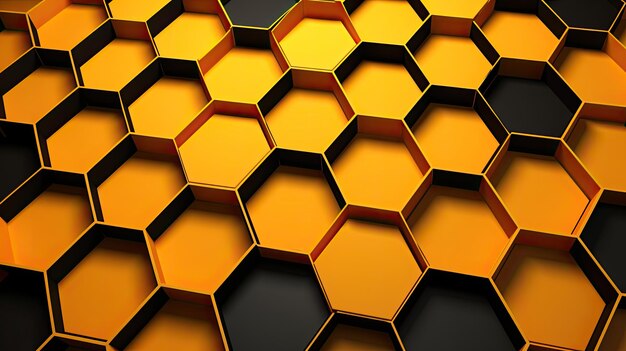 Photo a symmetrical honeycomb pattern with bold black lines