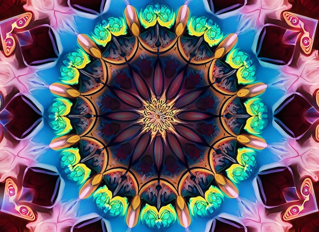 symmetrical mandala art design as the background