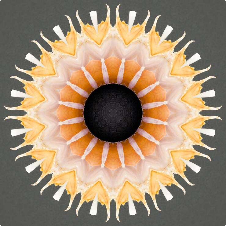 Symmetrische radiale abstracte illustratie als achtergrond