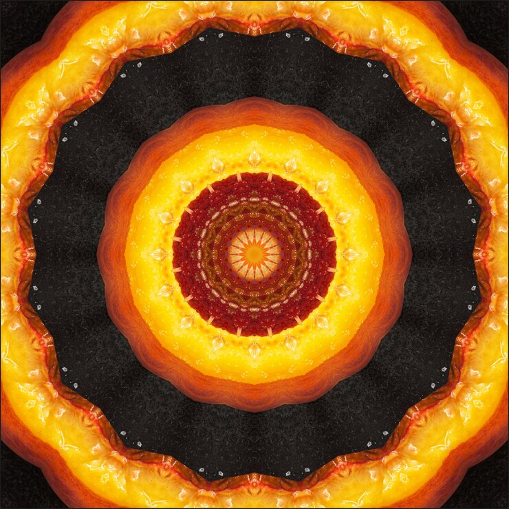 Symmetrische radiale abstracte illustratie als achtergrond