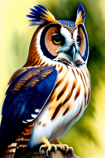 symmetry stunning portrait of fantastical owl by victo ngai kilian eng vibrant vivid colors