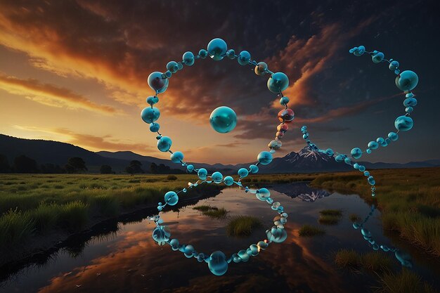 Photo symmetry unveiled digital portrait of molecular beauty