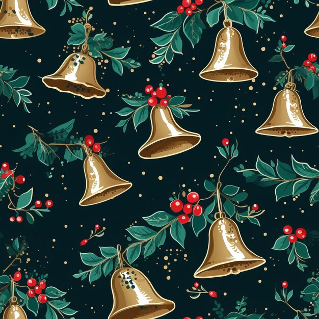 Premium Photo  Symphony of Christmas Bells Unraveling the Enchanting Pattern