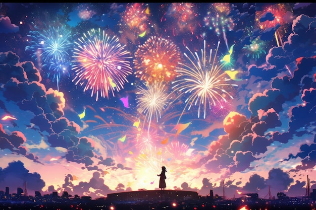 Premium AI Image  A Symphony of Colors Multicolored Celebration
