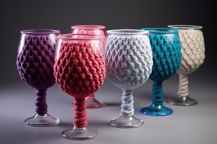 Symphony of Glass A Quartet of Wine Glasses on White or PNG Transparent Background