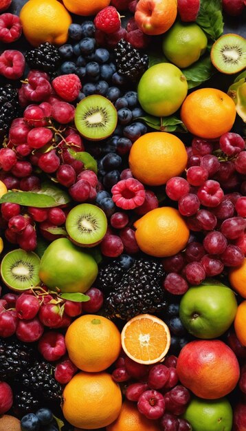 Photo a symphony of nature fruits close up