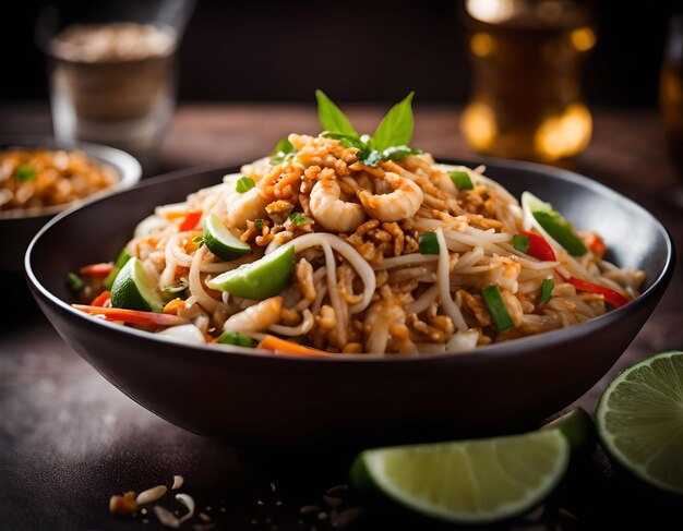 A Symphony of StirFried Rice Noodles Infused with Authentic Thai Flavors