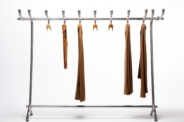 Photo a symphony of style clothes dancing on a coat rack on a clear png or white background